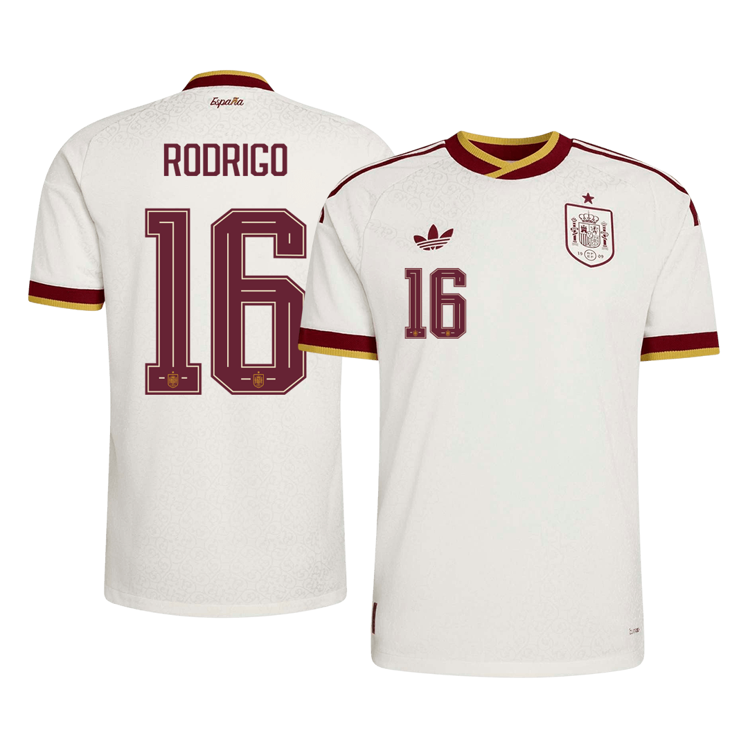 Spain World Cup Player Version Trikot Auswärts 2026 RODRIGO #16 Slim Fit