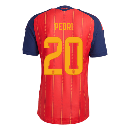 Maillot Espagne Coupe du Monde Version Joueur Domicile 2026 PEDRI #20 Coupe Ajustée