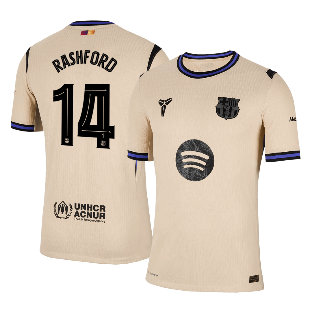 Barcelona Player Version Trikot Auswärts 2025/26 UCL RASHFORD #14 Slim Fit
