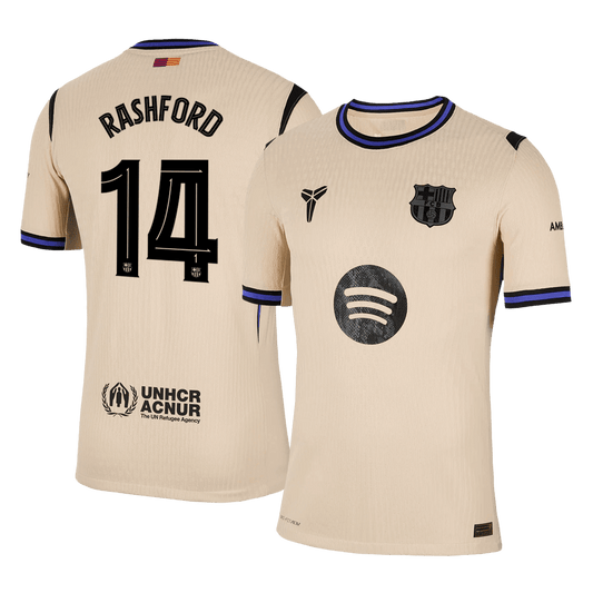 Barcelona Player Version Trikot Auswärts 2025/26 UCL RASHFORD #14 Slim Fit