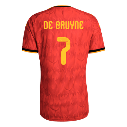 Maillot version joueur Coupe du Monde Belgique Domicile 2026 DE BRUYNE #7 Coupe ajustée
