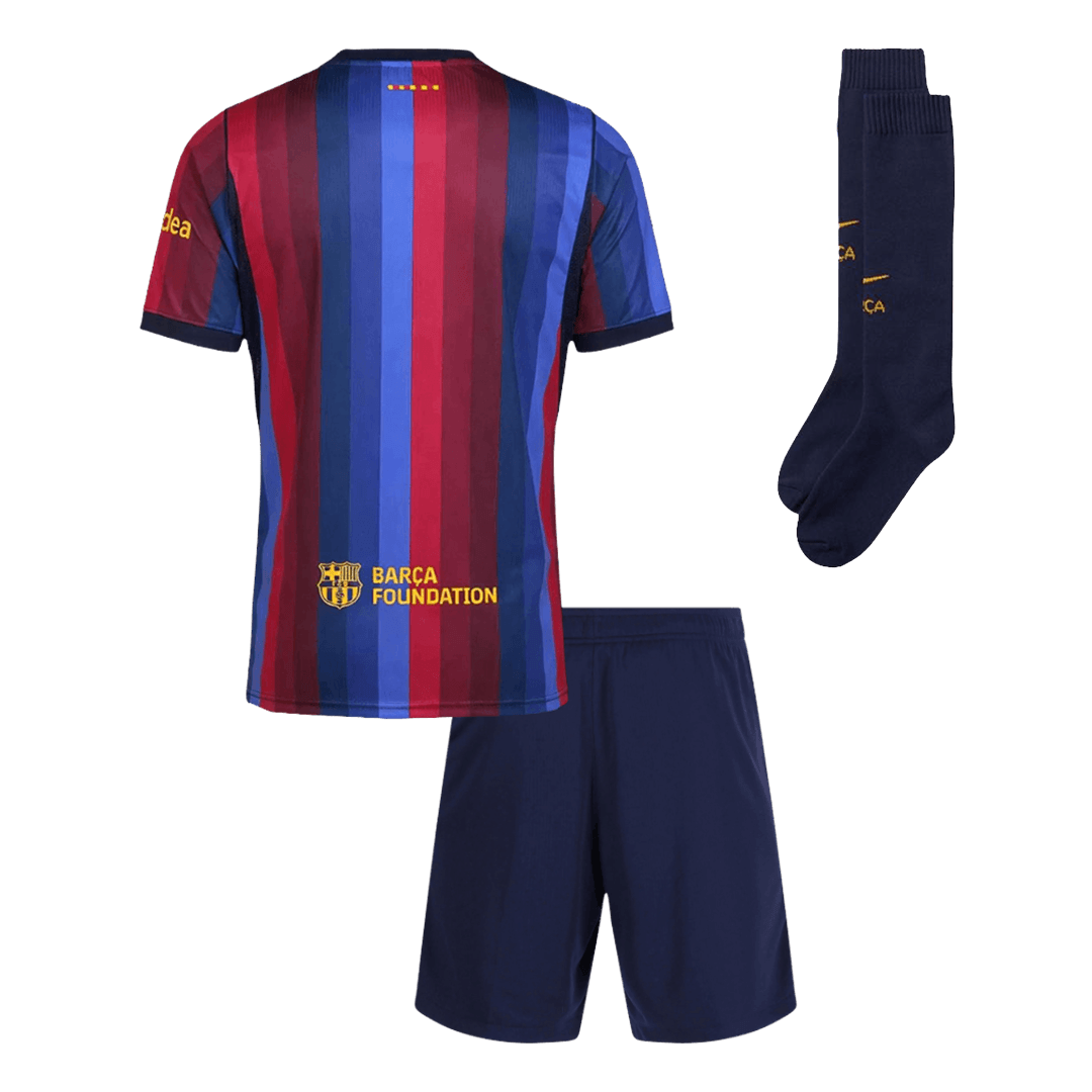 Barcelona Heimtrikot-Set mit Stutzen Kinder 2026/27