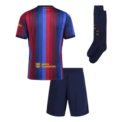 Barcelona Heimtrikot-Set mit Stutzen Kinder 2026/27