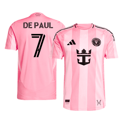 Maillot Domicile Inter Miami CF Version Joueur 2025 DE PAUL #7 Coupe Ajustée