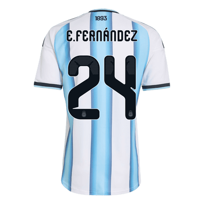 Argentina World Cup Player Version Trikot Heim 2026 E. FERNÁNDEZ #24 Slim Fit