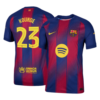 Maglia Barcellona Player Version Home 2025/26 UCL KOUNDE #23 Slim Fit