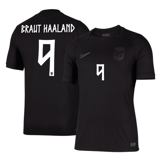 Norway World Cup Player Version Trikot Auswärts 2026 BRAUT HAALAND #9 Slim Fit