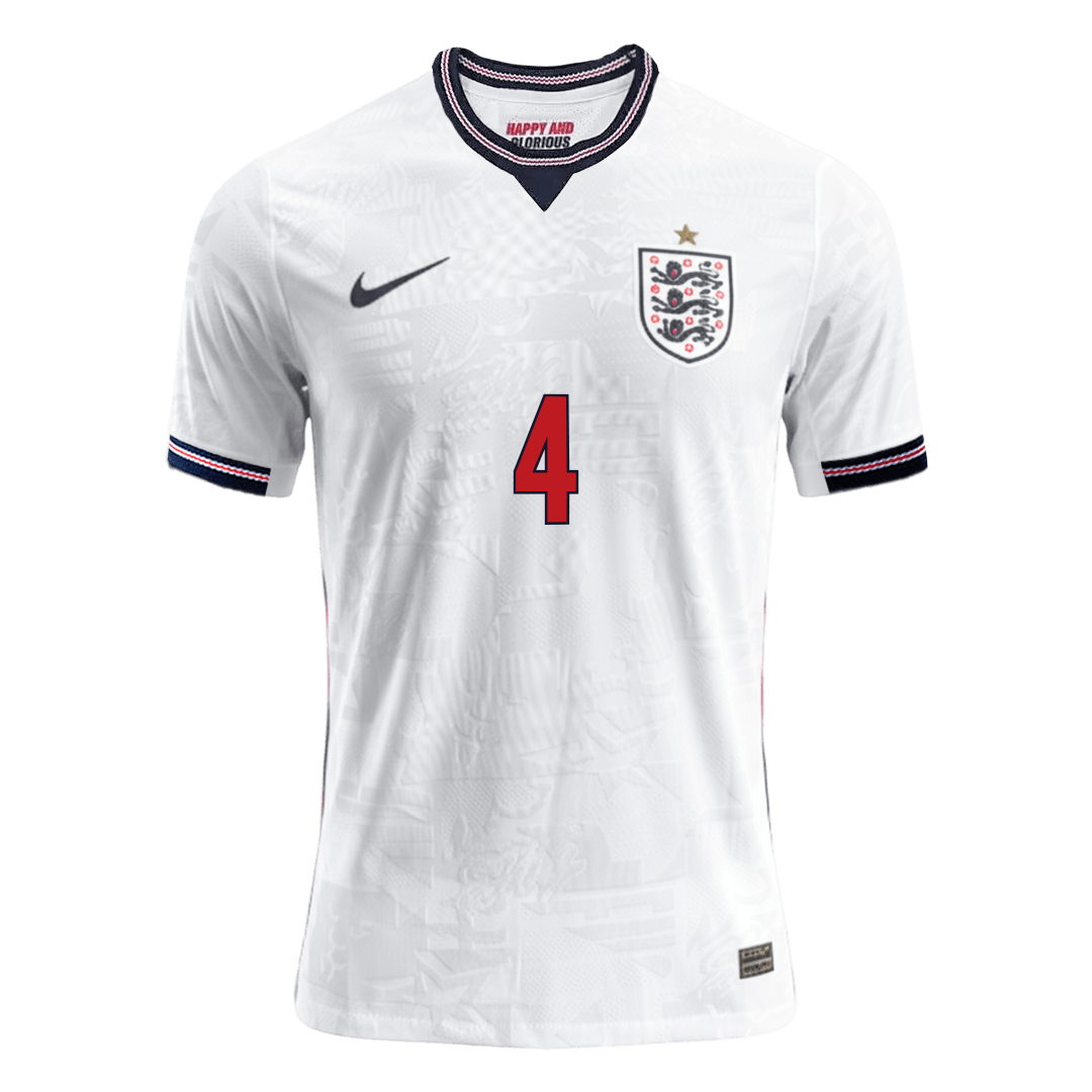 Maglia Inghilterra World Cup Versione Giocatore Home 2026 RICE #4 Slim Fit