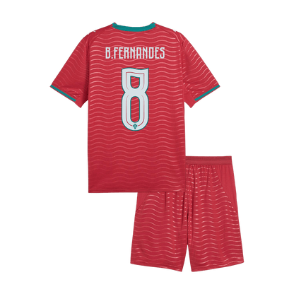 Portugal World Cup Kinder Trikot Set Heim 2026 B. FERNANDES #8 [PREMIUM]