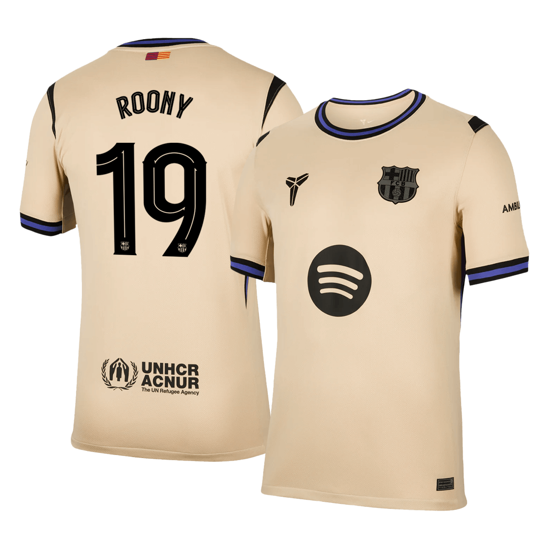 Barcellona Maglia Trasferta 2025/26 UCL ROONY #19