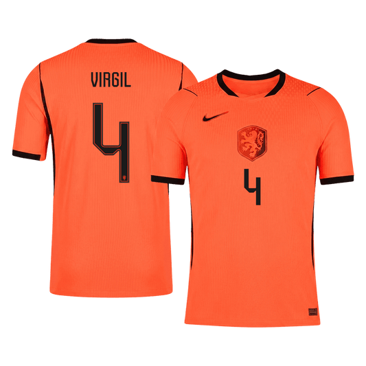Netherlands World Cup Player Version Trikot Heim 2026 VIRGIL #4 Slim Fit