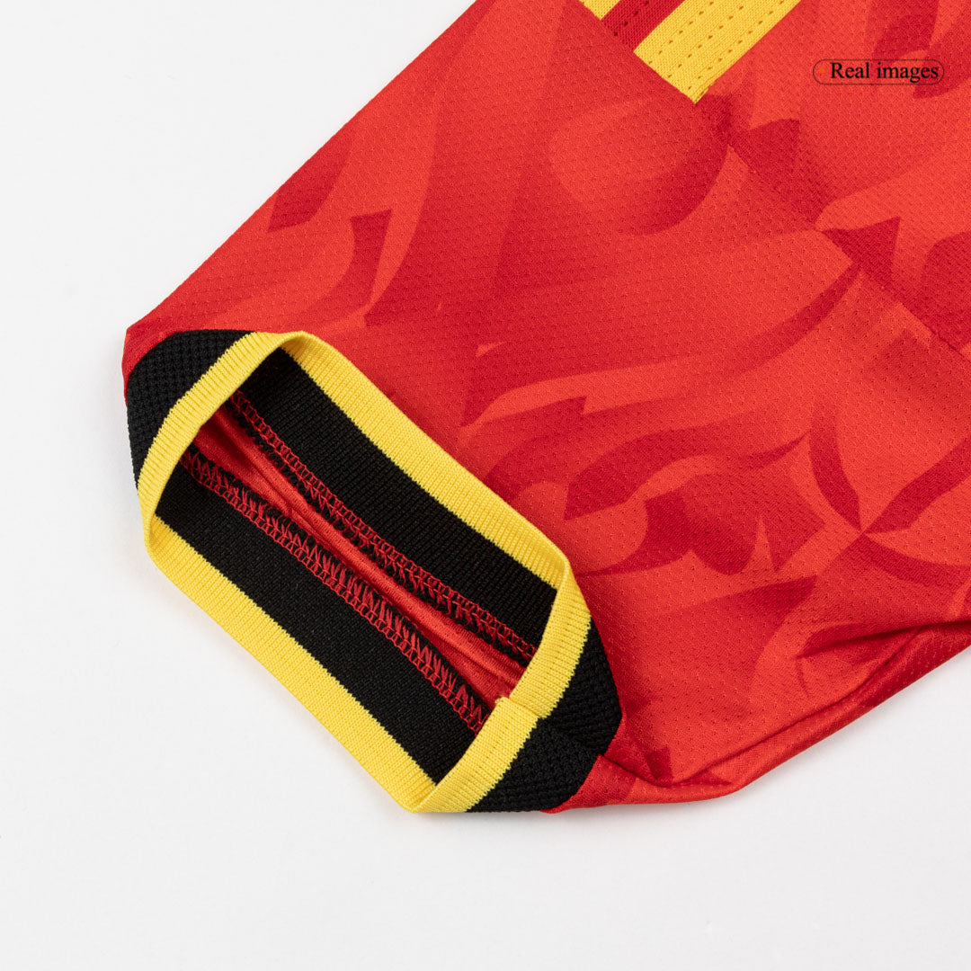 Maillot version joueur Coupe du Monde Belgique Domicile 2026 DE BRUYNE #7 Coupe ajustée