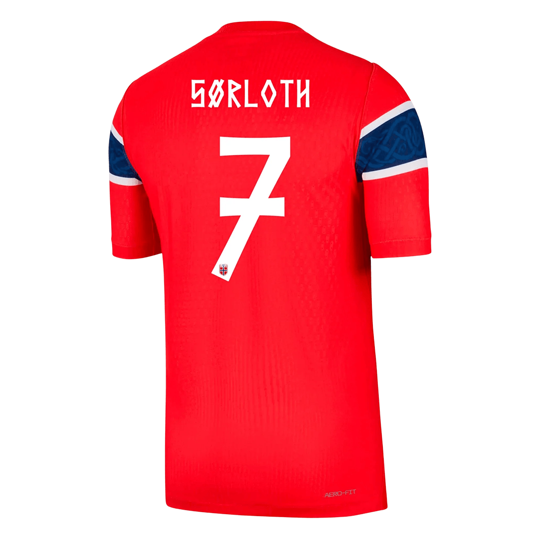 Norway World Cup Player Version Trikot Heim 2026 SØRLOTH #7 Slim Fit