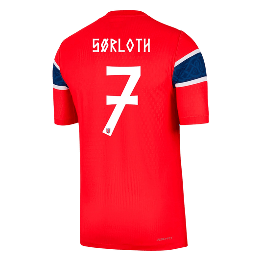 Norway World Cup Player Version Trikot Heim 2026 SØRLOTH #7 Slim Fit
