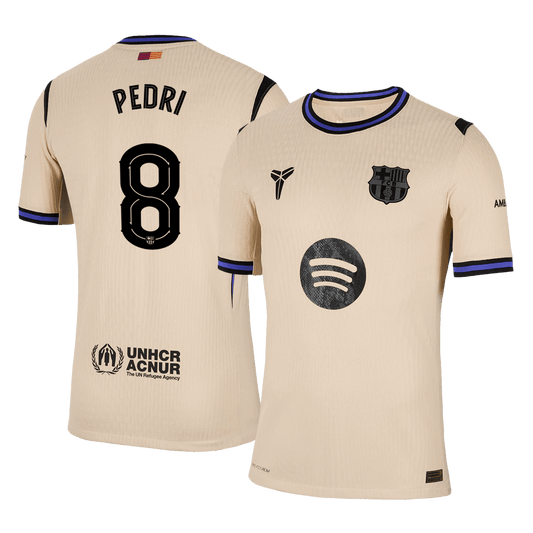 Barcelona Player Version Trikot Auswärts 2025/26 UCL PEDRI #8 Slim Fit