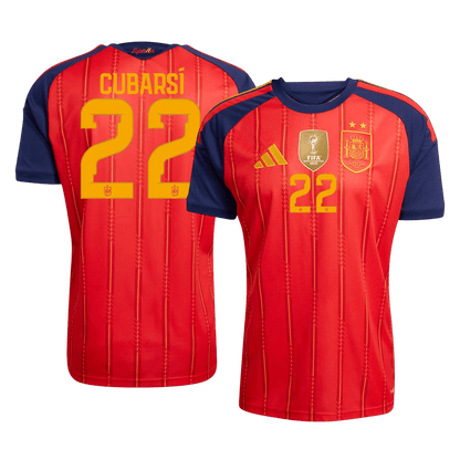 [Champion Edition] Spanien Heimtrikot WM 2026 – CUBARSÍ #22 (Spielerversion)