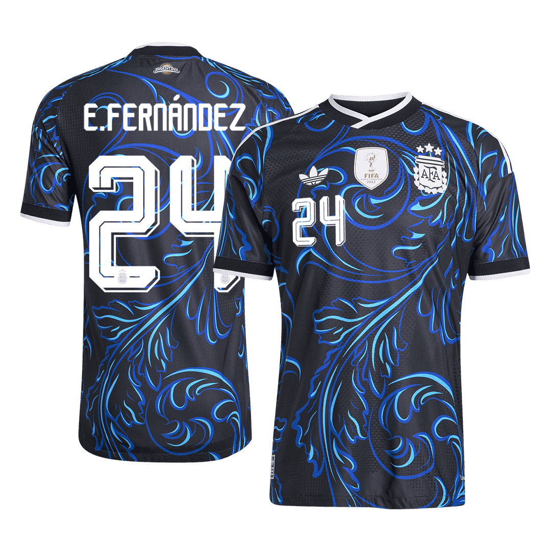 Argentina World Cup Player Version Trikot Auswärts 2026 E. FERNÁNDEZ #24 Slim Fit