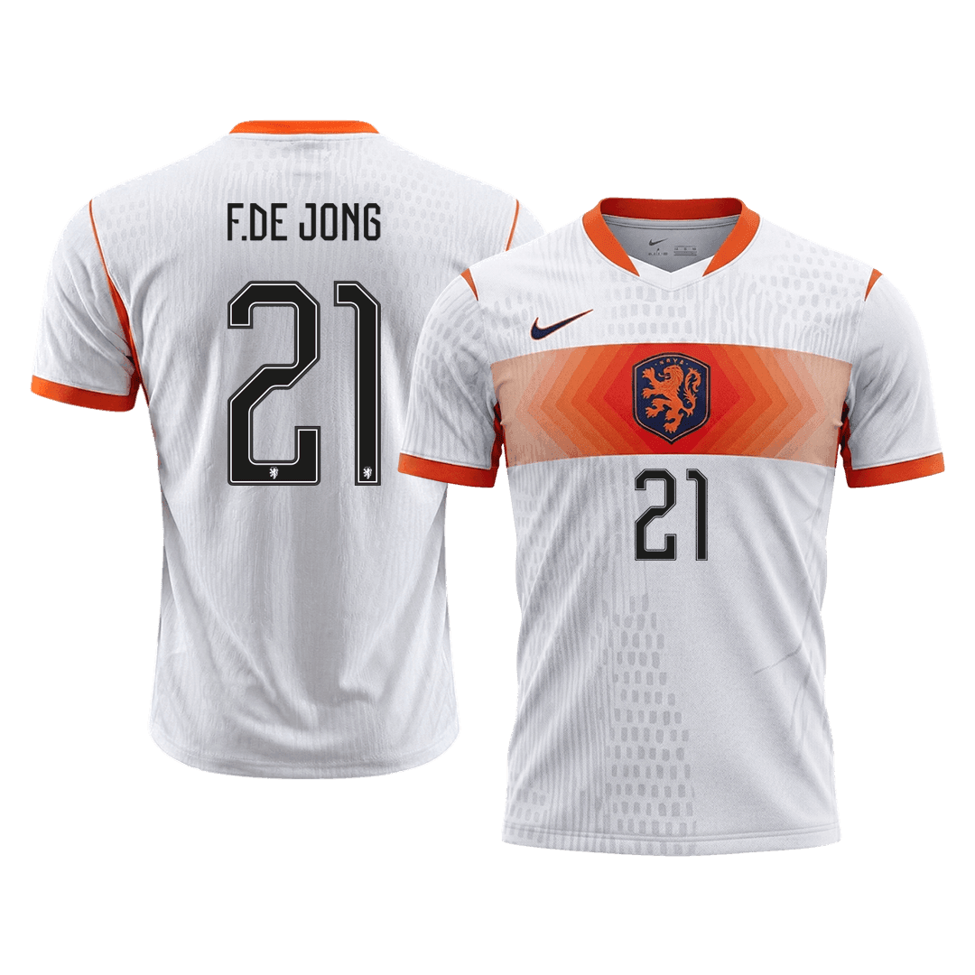 Netherlands World Cup Player Version Trikot Auswärts 2026 F.DE JONG #21 Slim Fit