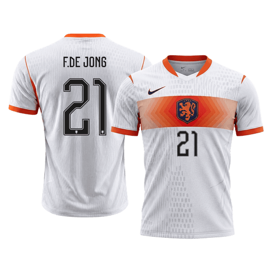 Netherlands World Cup Player Version Trikot Auswärts 2026 F.DE JONG #21 Slim Fit