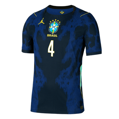 Brazil World Cup Player Version Trikot Auswärts 2026 MARQUINHOS #4 Slim Fit