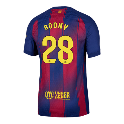 Maglia Versione Giocatore Barcellona Home 2025/26 ROONY #28 Slim Fit