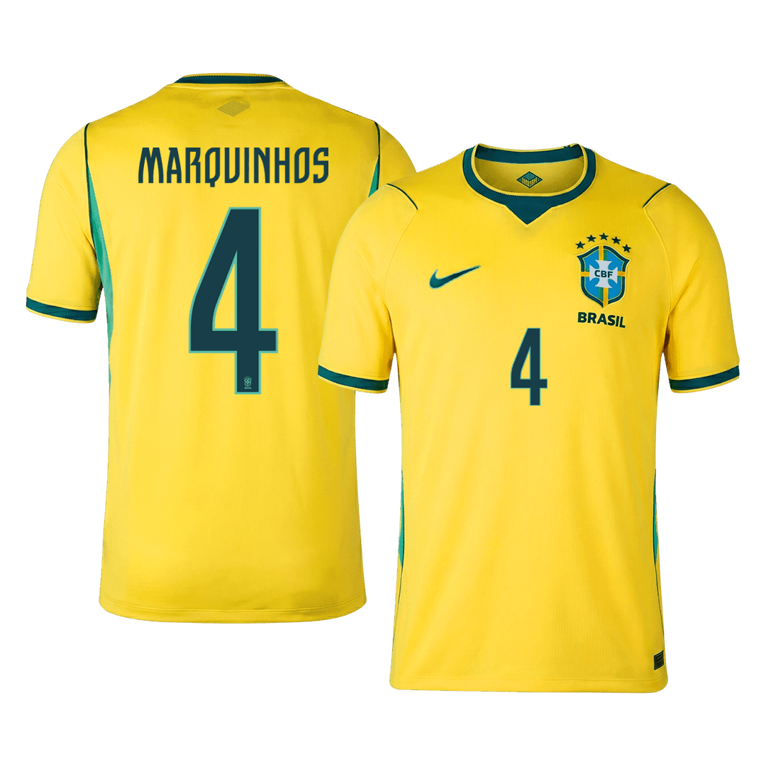 Maglia Brasile Coppa del Mondo Casa 2026 MARQUINHOS #4