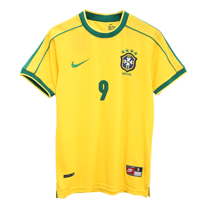 Brazil World Cup Retro Trikot Heim 1998 RONALDO #9