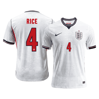 Maglia Inghilterra World Cup Versione Giocatore Home 2026 RICE #4 Slim Fit