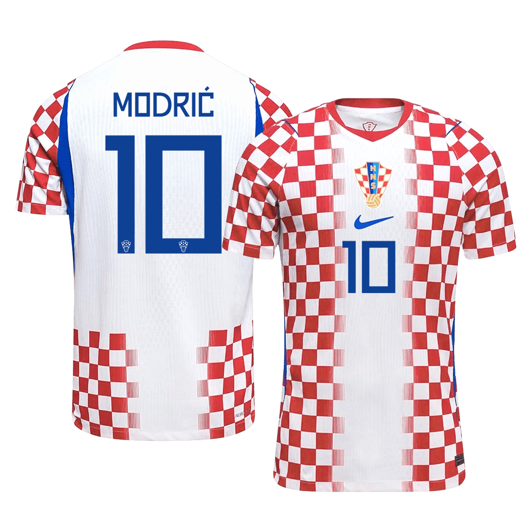 Maillot Coupe du Monde Croatie Version Joueur Domicile 2026 MODRIĆ #10 Coupe Ajustée