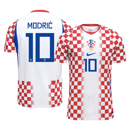 Maillot Coupe du Monde Croatie Version Joueur Domicile 2026 MODRIĆ #10 Coupe Ajustée