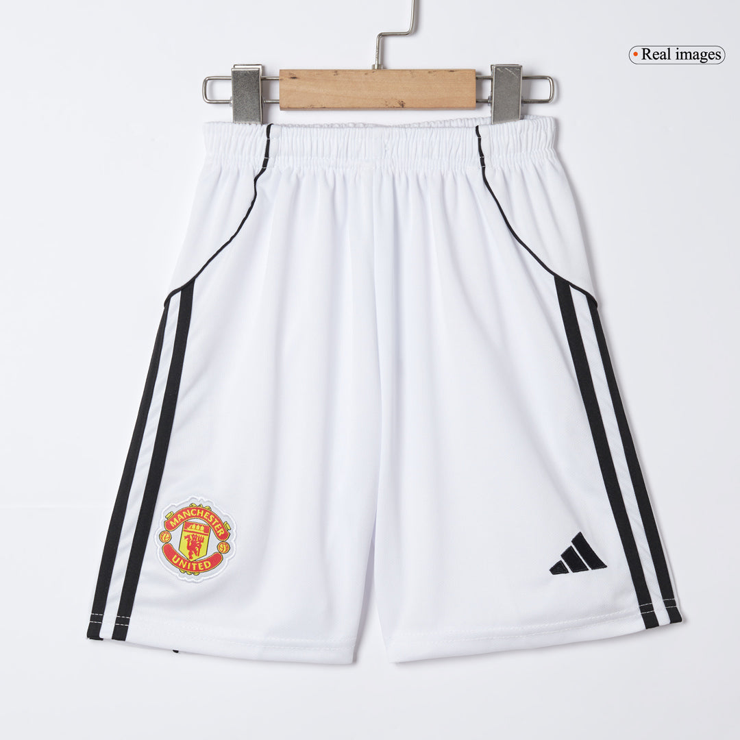 Kit completo Manchester United per bambini, divisa casa 2025/26