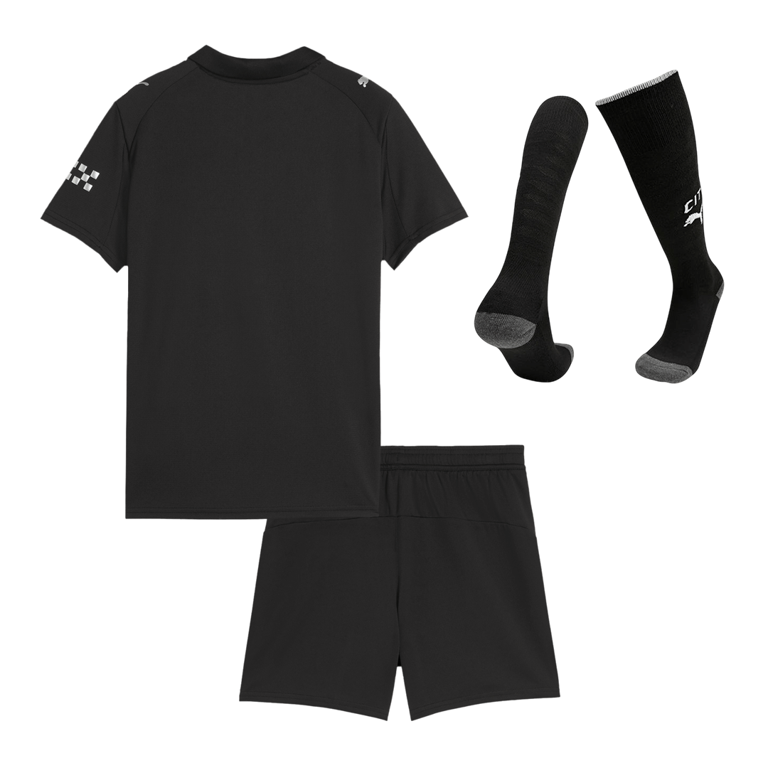 Manchester City Kinder Trikot Komplett-Set Auswärts 2025/26 – Bild 10