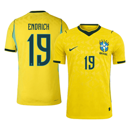 Brasile Maglia Versione Giocatore Mondiale 2026 ENDRICK #19 Slim Fit