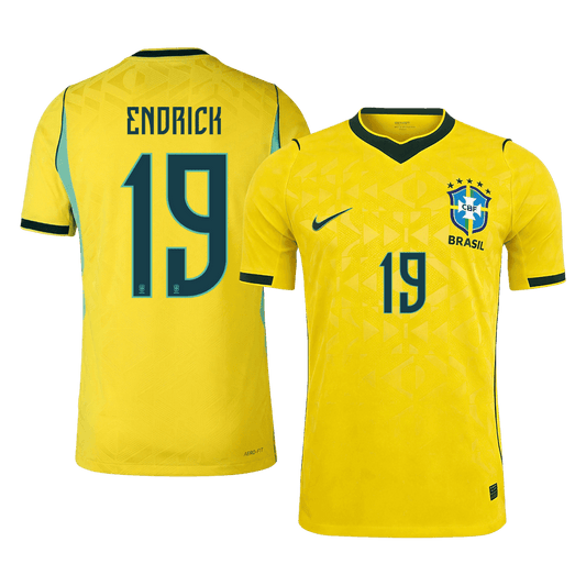 Brazil World Cup Player Version Trikot Heim 2026 ENDRICK #19 Slim Fit