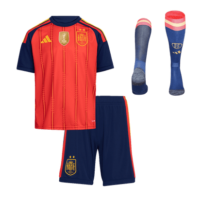 [Champion Edition] Spanien Heimtrikot-Set mit Stutzen Kinder WM 2026