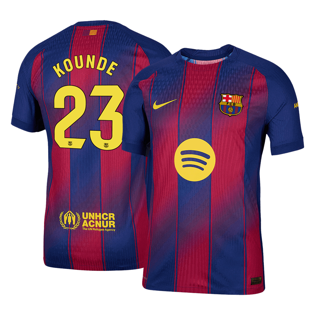 Barcellona Maglia versione giocatore Home 2025/26 KOUNDE #23 Slim Fit