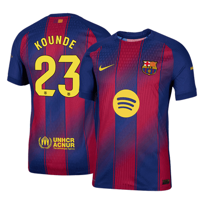 Barcellona Maglia versione giocatore Home 2025/26 KOUNDE #23 Slim Fit
