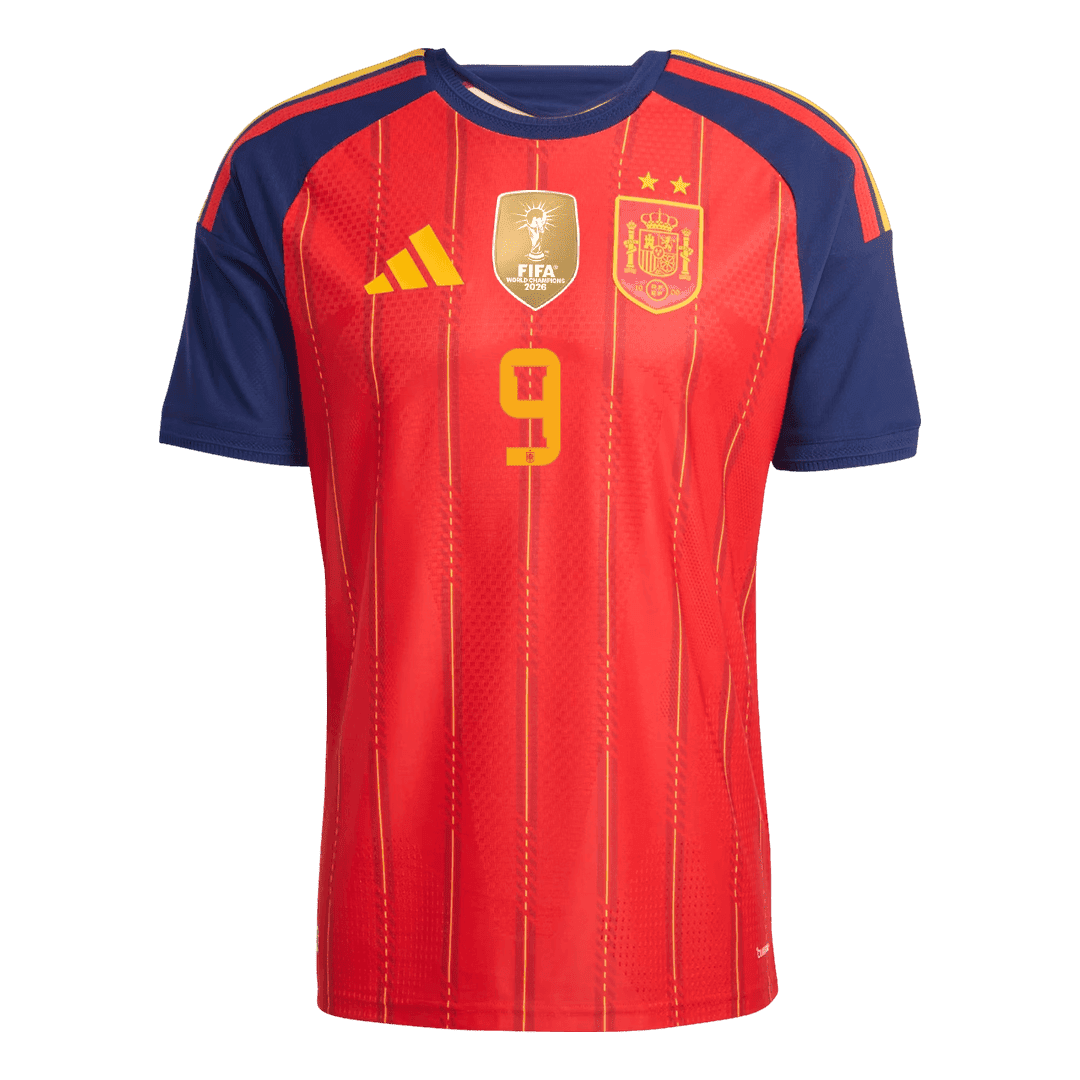 [Champion Edition] Spanien Heimtrikot WM 2026 – GAVI #9 (Spielerversion)
