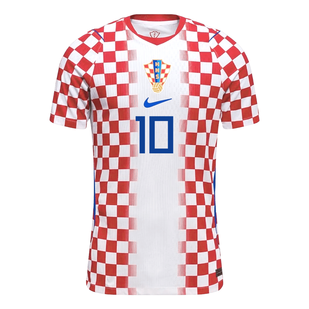 Maillot Coupe du Monde Croatie Version Joueur Domicile 2026 MODRIĆ #10 Coupe Ajustée