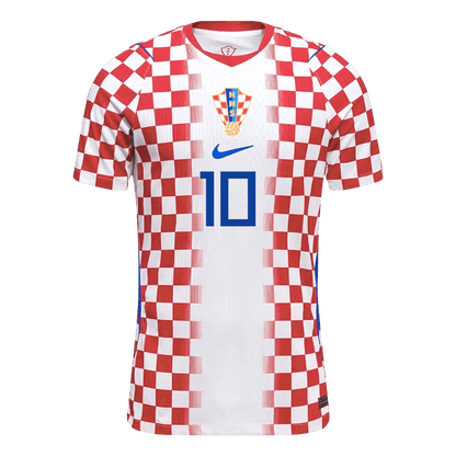 Maillot Coupe du Monde Croatie Version Joueur Domicile 2026 MODRIĆ #10 Coupe Ajustée
