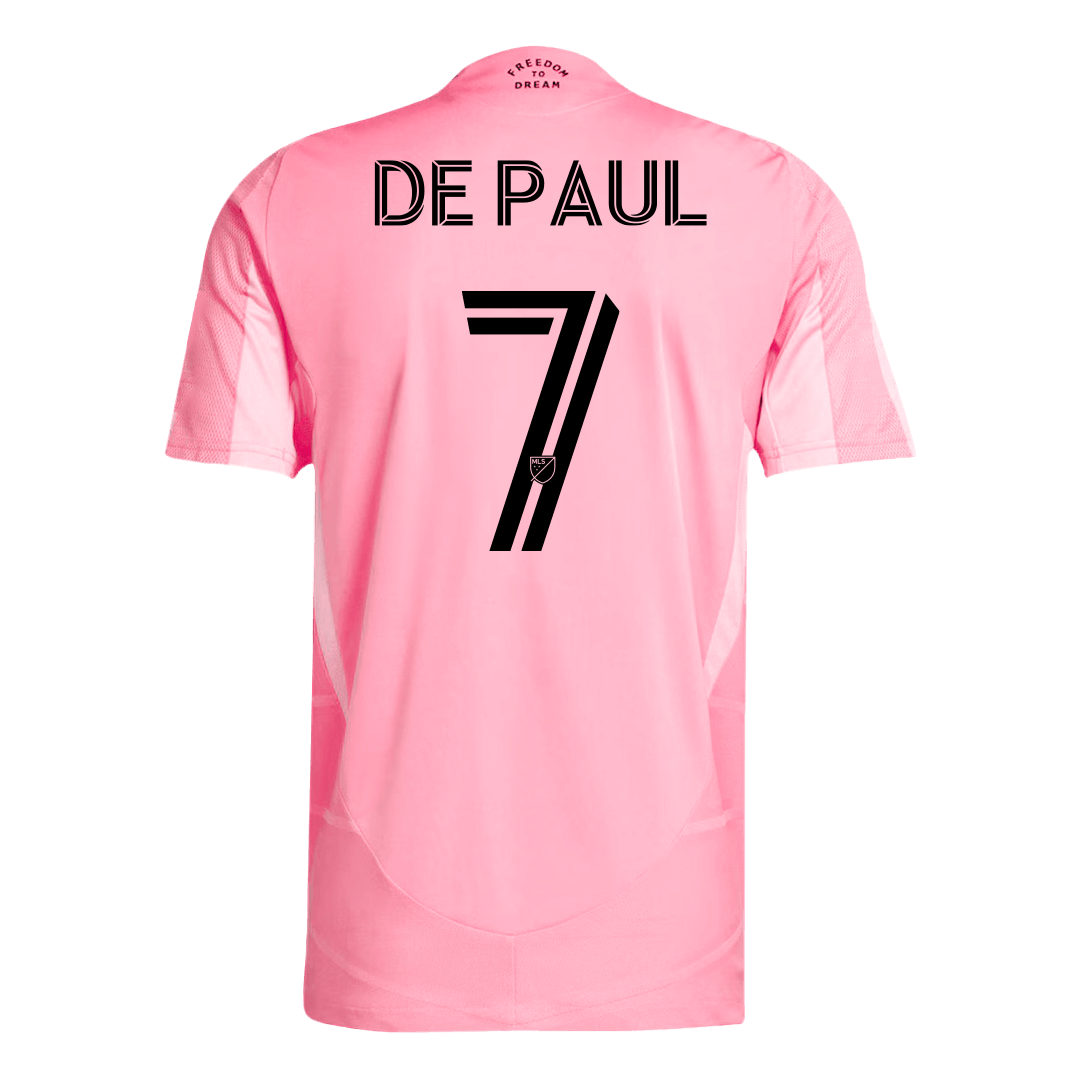 Maillot Domicile Inter Miami CF Version Joueur 2025 DE PAUL #7 Coupe Ajustée