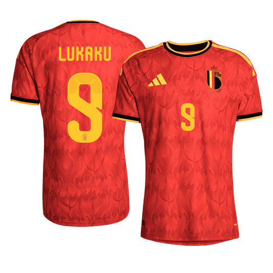 Belgium World Cup Player Version Trikot Heim 2026 LUKAKU #9 Slim Fit