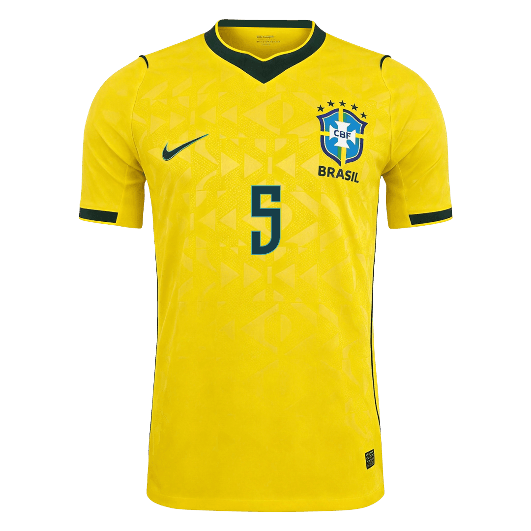 Brazil World Cup Player Version Trikot Heim 2026 CASEMIRO #5 Slim Fit