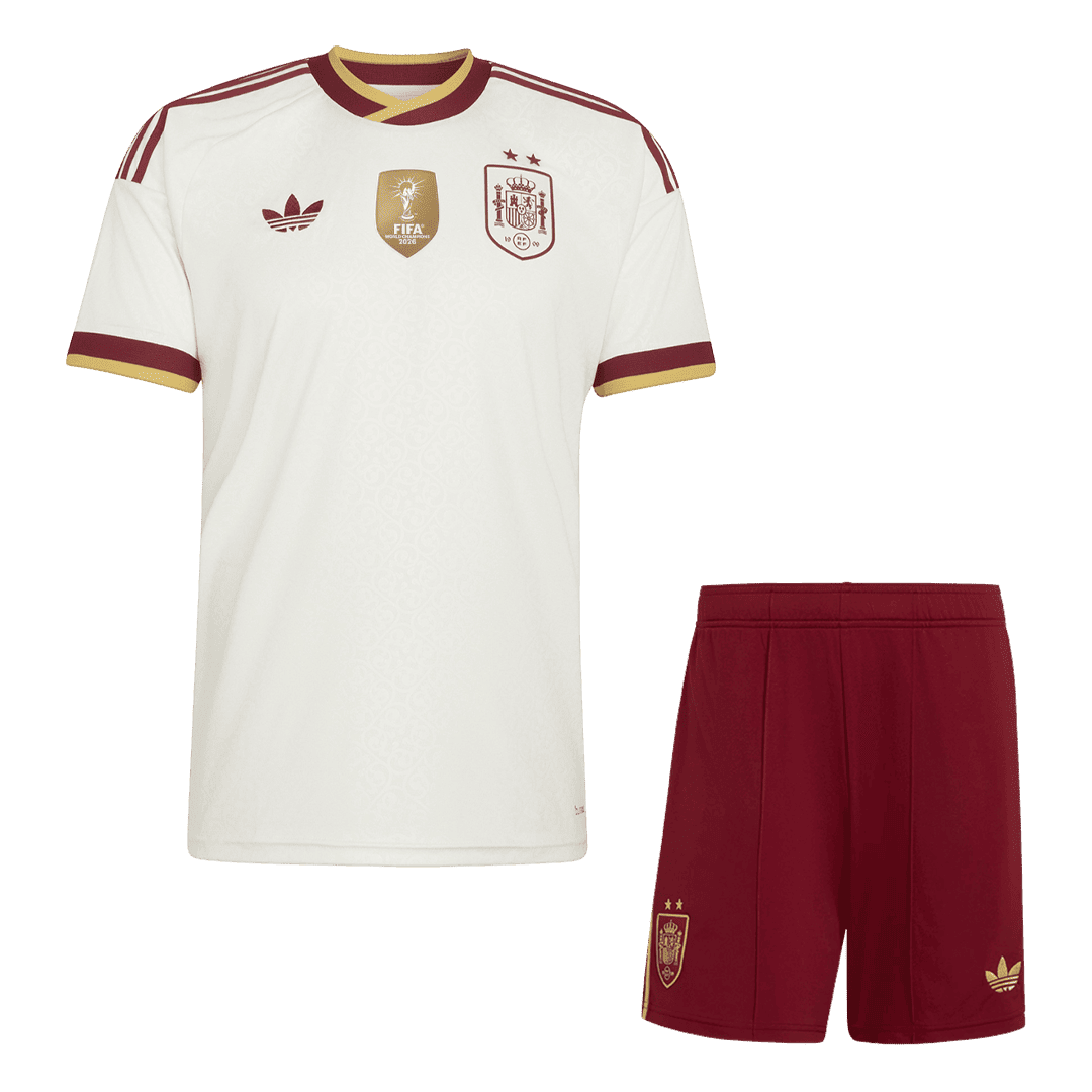 [Champion Edition] Spanien Auswärtstrikot-Set Kinder WM 2026