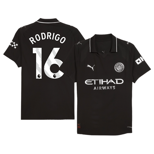 Manchester City Player Version Trikot Auswärts 2025/26 RODRIGO #16 Slim Fit