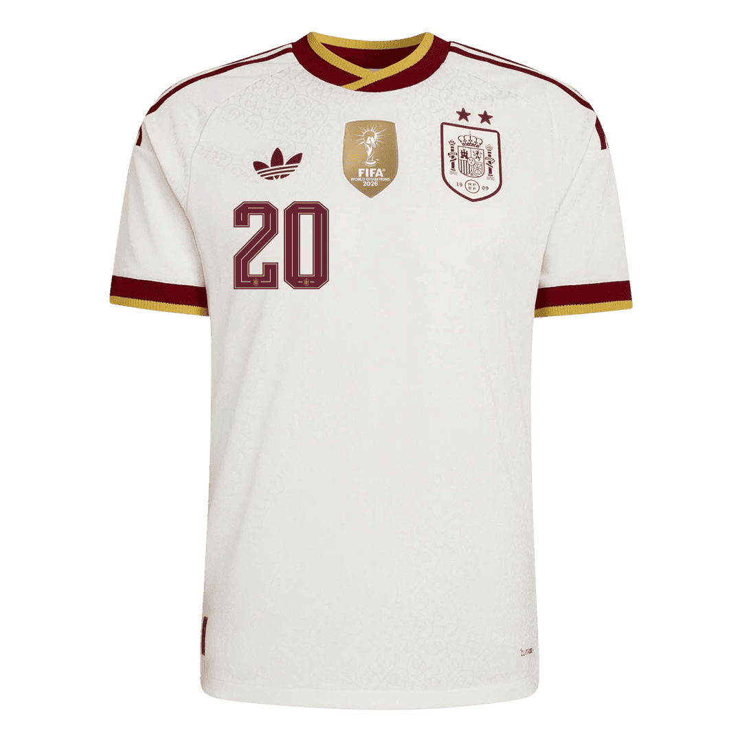 [Champion Edition] Spanien Auswärtstrikot WM 2026 – PEDRI #20 (Spielerversion)