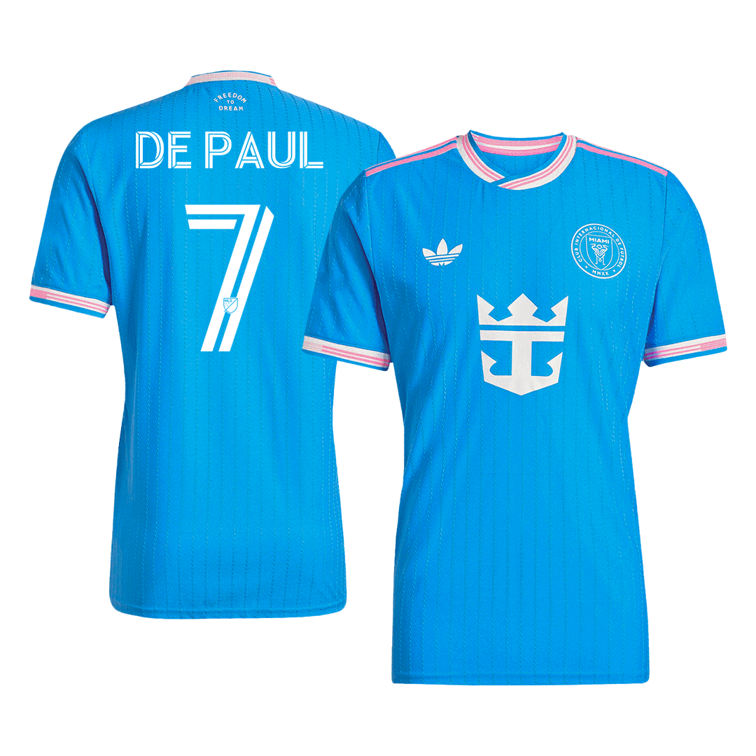 Inter Miami CF Player Version Trikot Drittes Auswärts 2025 DE PAUL #7 Slim Fit