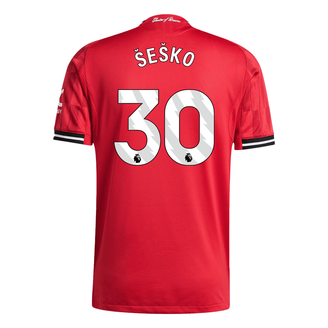 ManU Maglia Versione Giocatore Home 2025/26 ŠEŠKO #30 Slim Fit