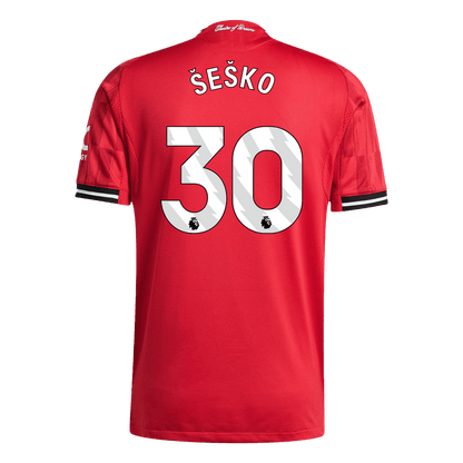 ManU Maglia Versione Giocatore Home 2025/26 ŠEŠKO #30 Slim Fit