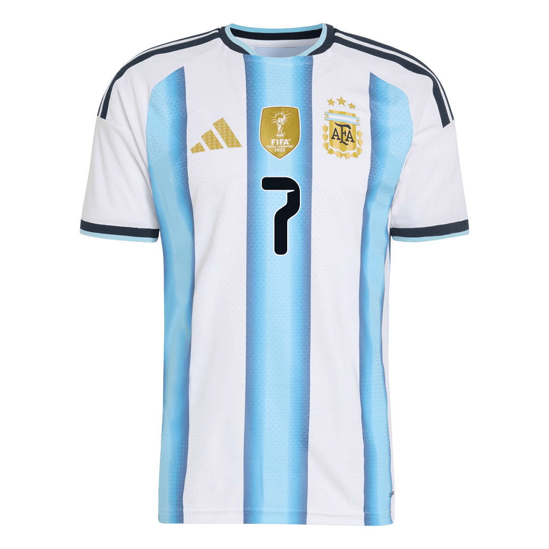 Maglia versione giocatore Argentina Coppa del Mondo Home 2026 DE PAUL #7 Slim Fit